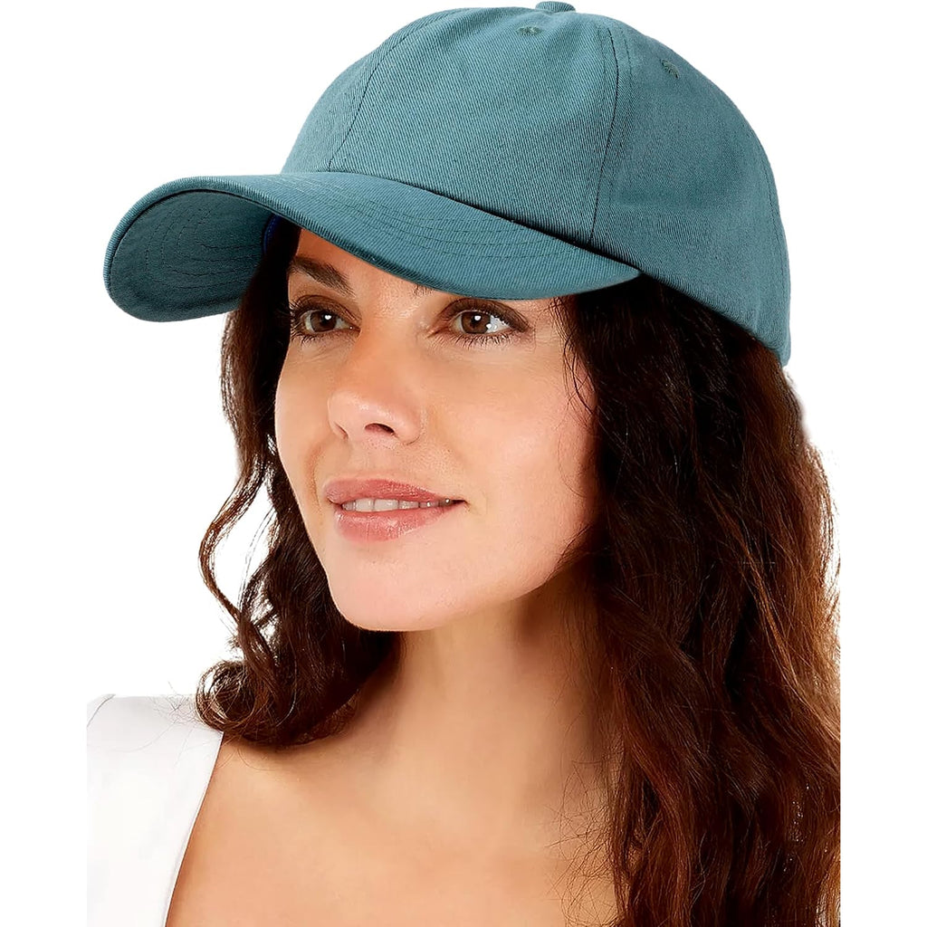 Womens Satin Lined Unstructured Baseball Cap Unisex Silk Lining Washed Cotton Adjustable Vintage Dad Hat Green