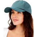 Womens Satin Lined Unstructured Baseball Cap Unisex Silk Lining Washed Cotton Adjustable Vintage Dad Hat Green