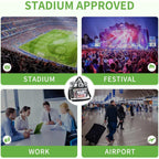Bagenius Clear Tote Bag Stadium Approved, Game Day Satchel Bag with ‌Non-detachable Reinforced Strap for Concert, Work, Sport