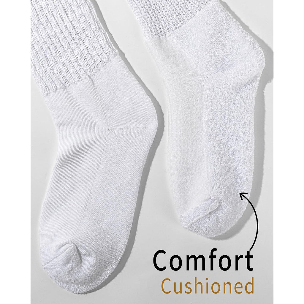 Hongteya Slouchy Crew Socks For Women Soft Scrunch Socks Cute Fashion Retro For Boot Sneakers Size 5-11