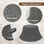 Sauna Hat For Women And Men, Natural Wool Felt Sauna Cap, Sauna Bucket Hat