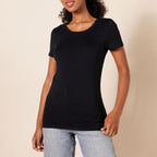 Women's Regular-Fit Short-Sleeve T-Shirt (Crewneck and V-Neck Options), Multipacks