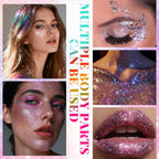 Ybuete Dazzle Face And Body Glitter Stick For Sparkling Makeup, Hair Glitter Accessories For Women, Highlighting Stick For Fairy Dust Makeup, Cheerful Face Glitter For Festive Parties And Carnivals