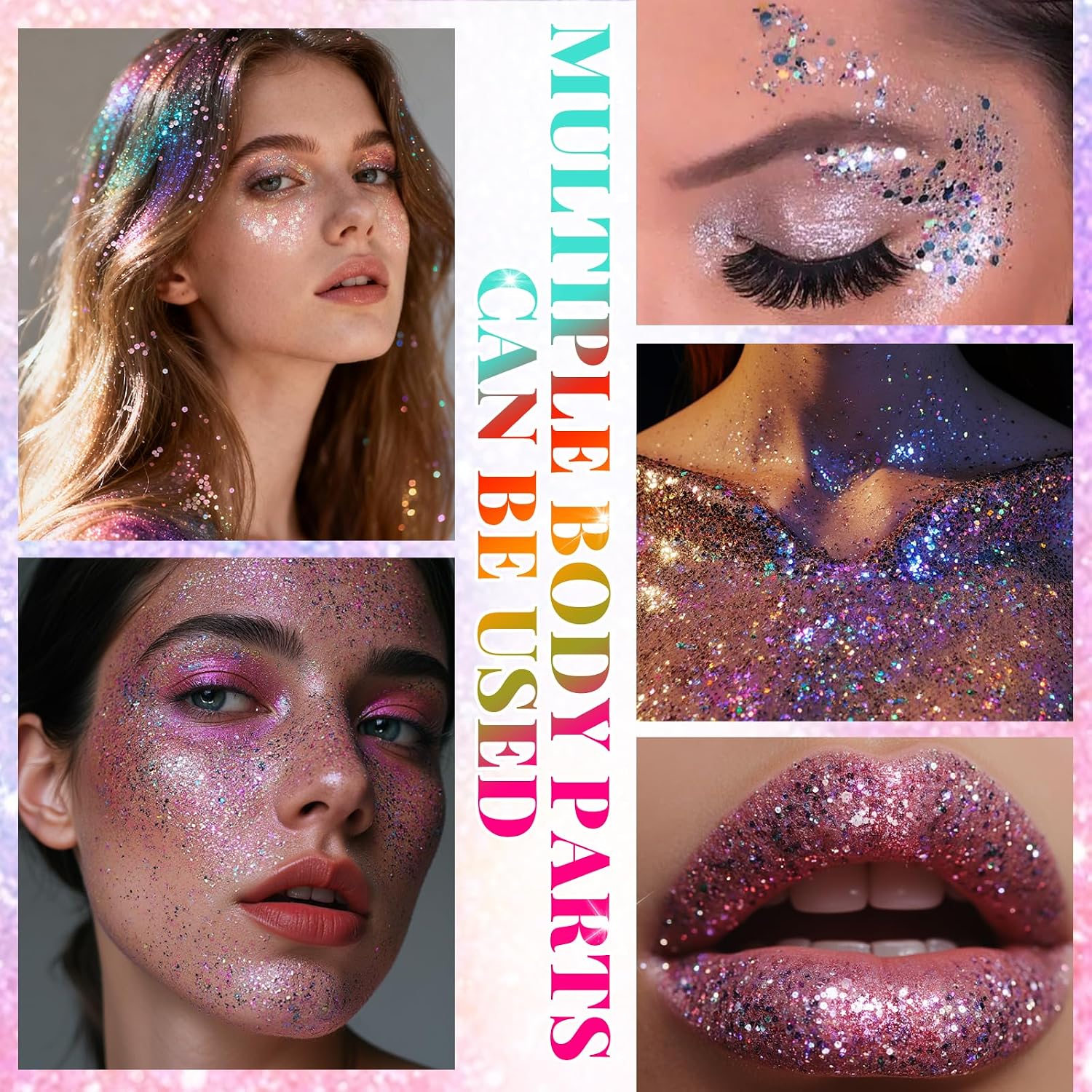 Ybuete Dazzle Face And Body Glitter Stick For Sparkling Makeup, Hair Glitter Accessories For Women, Highlighting Stick For Fairy Dust Makeup, Cheerful Face Glitter For Festive Parties And Carnivals