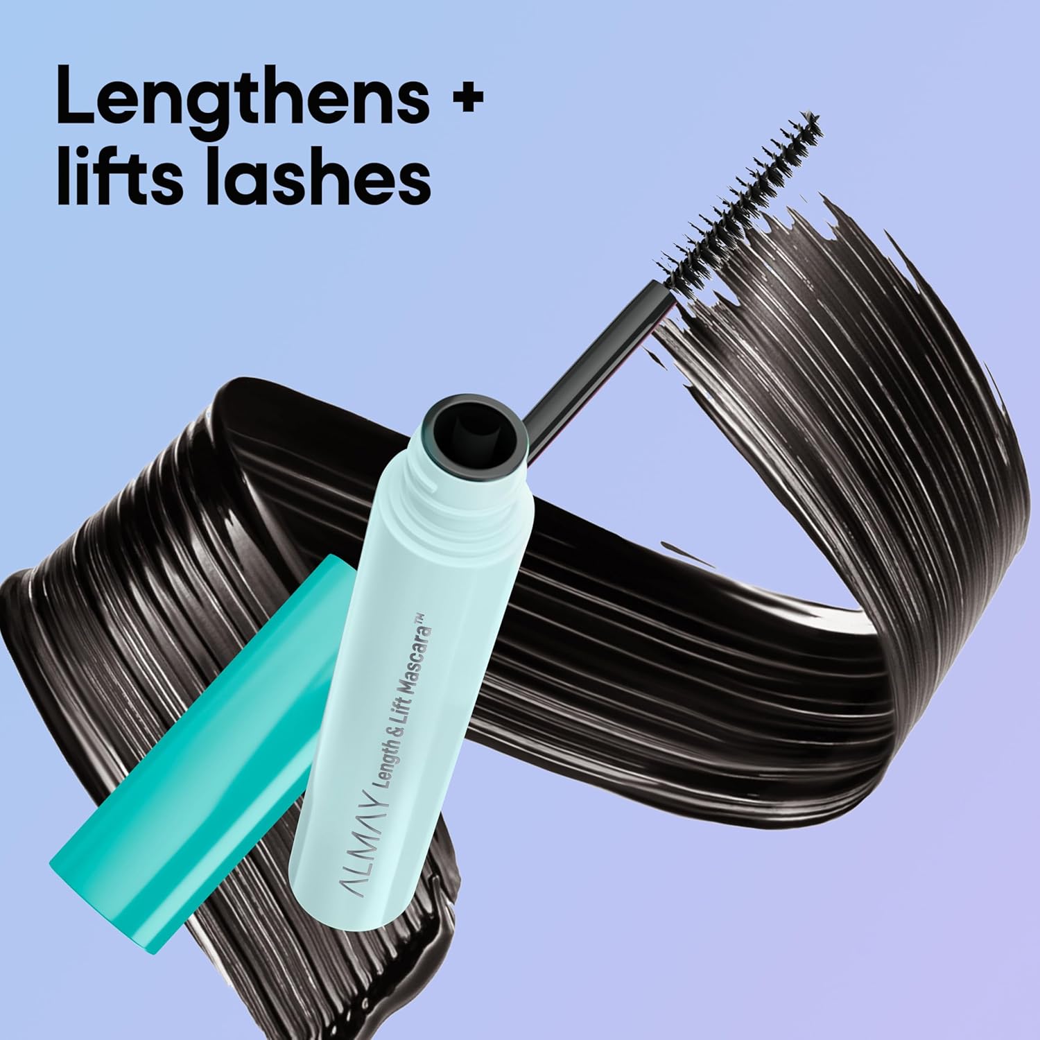 Almay Length & Lift Mascara, Nourishing + Lengthening Eye Makeup, Hypoallergenic, 10 Blackest Black