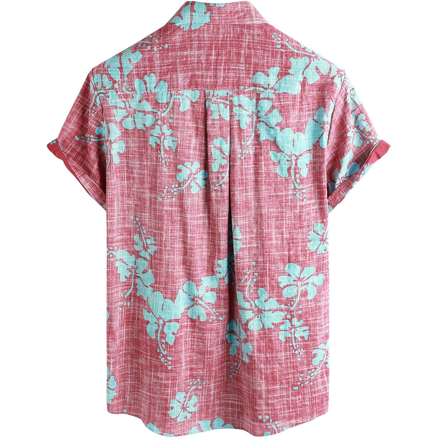 Vatpave Mens Front Pocket Hawaiian Shirts Casual Floral Shirts Short Sleeve Button Down Beach Tropical Shirts