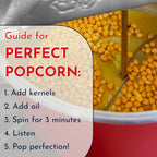 Original Whirley Pop Popcorn Machine – 3-Minute Stovetop Popcorn Maker For Home Movie Snacks & Game Night – Wabash Valley Farms – Aluminum Pot With Nylon Gears – (Silver)