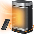 Dreo Space Heater, 1500W Portable Electric Heaters For Indoor Use, Ptc Ceramic Heater For Office With Remote, Thermostat, 70°Oscillation, 12H Timer, 5 Modes, Safe Quiet Room Heater For Bedroom