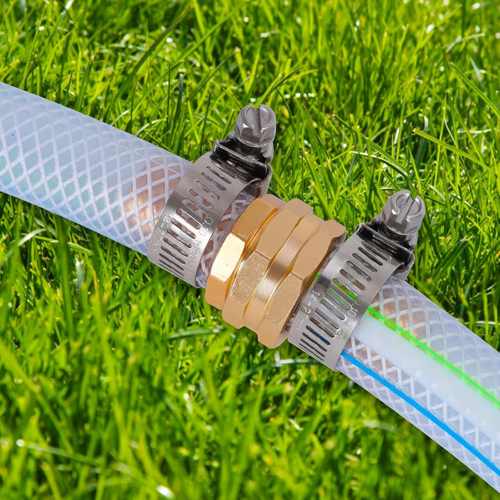 Garden Hose Repair Kit With Clamps, Male And Female Hose Fittings, Fit For 3/4"Or 5/8" Garden Hose Fitting, 4 Sets