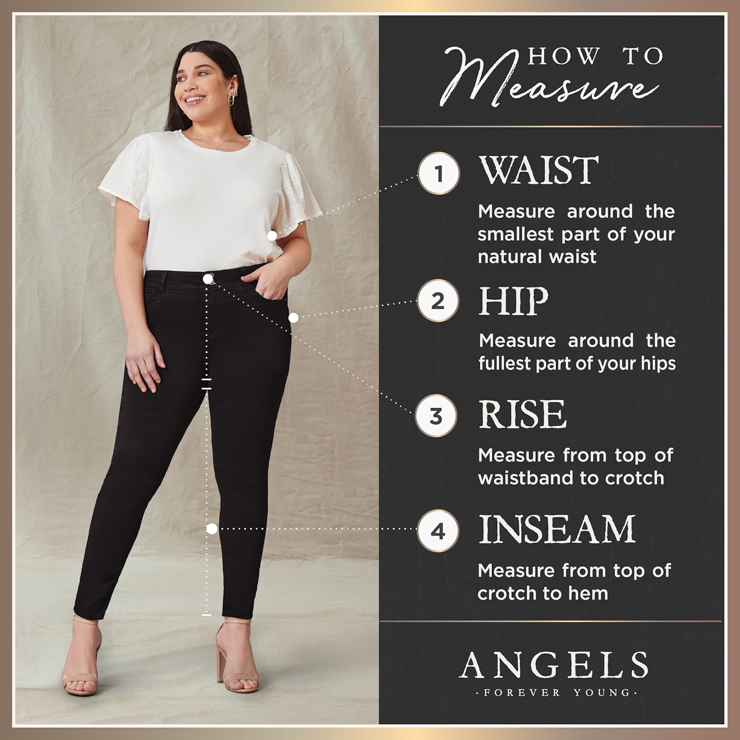 Angels Forever Young Women's 360 Sculpt 5" and 7" Inseam Mid Thigh Denim Shorts, Sizes 6-16