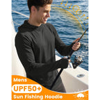 Magcomsen Men'S Upf 50+ Sun Protection Hoodies Quick Dry Long Sleeve Rash Guard Lightweight Hoodie Shirt Fishing Running