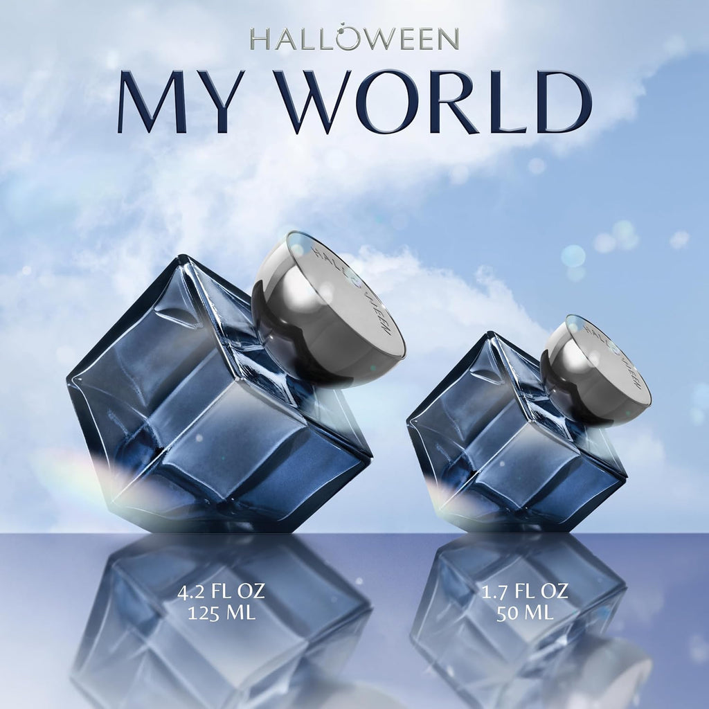 Halloween My World Eau de Parfum For Men. Woody, Aromatic and Spicy Long Lasting Fragrance with Notes of Cardamom, Sage and Vetiver