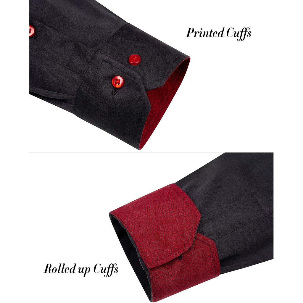 J.Ver Men'S Casual Long Sleeve Stretch Dress Shirt Wrinkle-Free Regular Fit Button Down Shirts