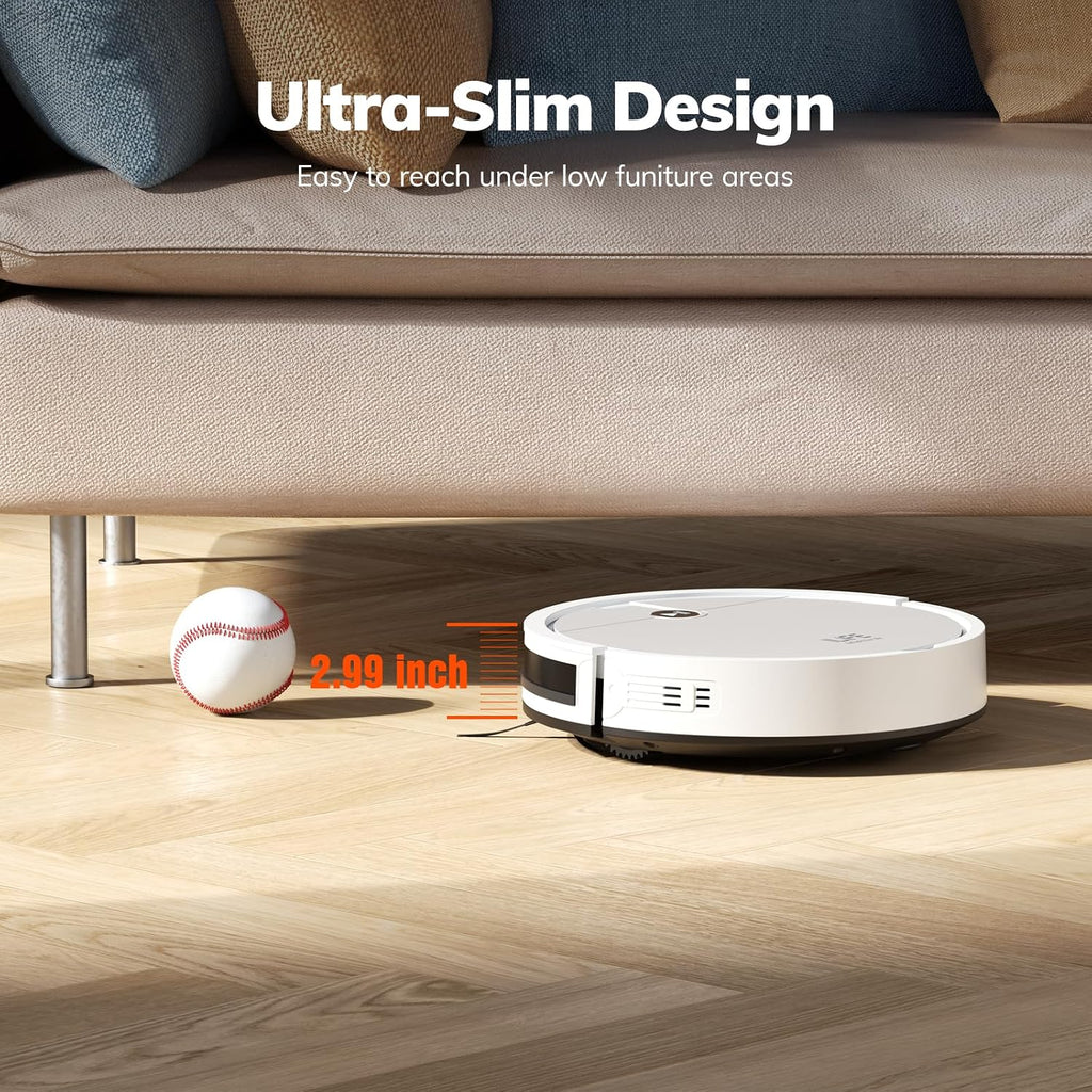 Ilife V2 Robot Vacuum Cleaner, Tangle-Free Suction | 120 Mins Runtime, Slim, Self-Charging Robotic Vacuum Cleaner, Ideal For Pet Hair And Hard Floors