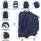 Jansport Driver 8 Rolling Backpack - Wheeled Travel Bag With 15-Inch Laptop Sleeve, One Size, Black