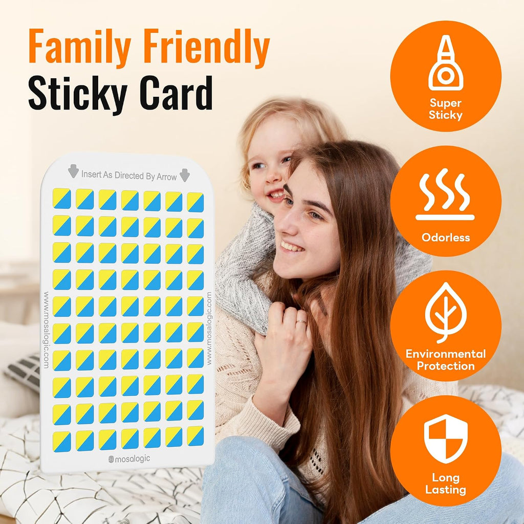 Mosalogic Sticky Card Plug Refill Replacement Glue Cards For Flying Insect Trap Indoor-10Pack (No Device)