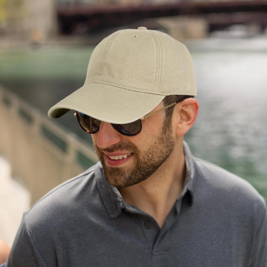 Edoneery Men Women Baseball Cap-Low Profile Adjustable Washed Cotton Golf Dad Hat