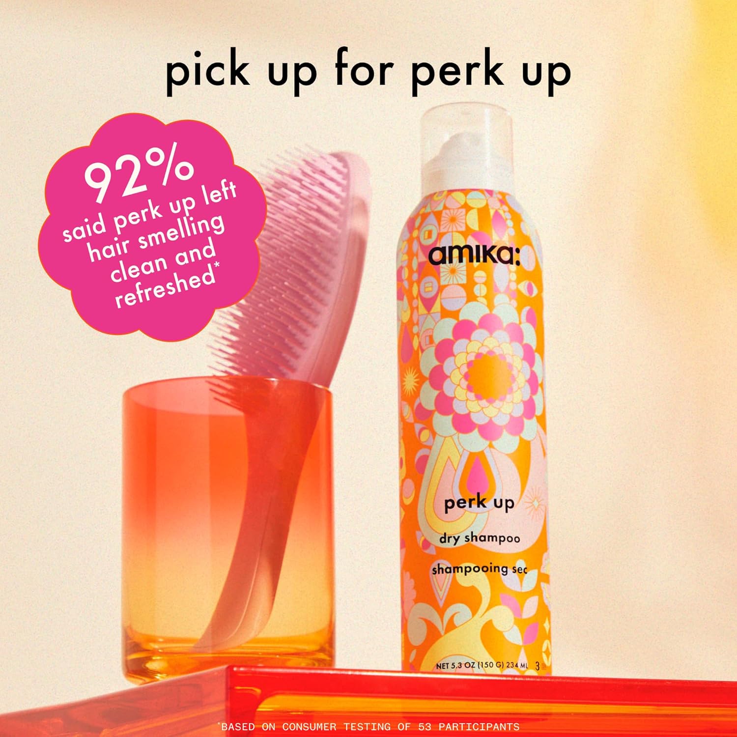 amika perk up talc-free dry shampoo | refreshes roots with a voluminous ‘oomph’ between washes, no white residue, absorbs oil + reduces odor, for all hair types