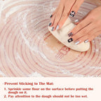 Non-Slip Silicone Pastry Mat Extra Large With Measurements 28''By 20'' For Silicone Baking Mat, Counter, Dough Rolling, Oven Liner,Fondant/Pie Crust By Folksy Super Kitchen Red