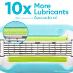 Gillette Venus Extra Smooth 4 count, plus Gillette Venus Extra Smooth Sensitive 2 count, 5-Bladed Women's Razor Blade Refills