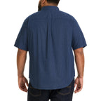 Van Heusen Men'S Big And Tall Wrinkle Free Short Sleeve Button Down Shirt, No-Tuck Length, Comfortable Stretch Fabric