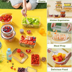 JSCARES 40 PCS Food Storage Containers with Lids Airtight (20 Lids &20 Containers) - Leakproof Meal-Prep Containers for Kitchen Storage Reusable Plastic Microwave/Dishwasher Safe with Labels & Pen