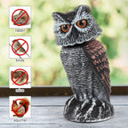 Hedoc 2 Pack Fake Owl Decoys To Scare Birds Away, Rotating Head Bird Deterrents, Nature Enemy Scarecrow Plastic Statues, Pest Repellent For Gardens And Patios