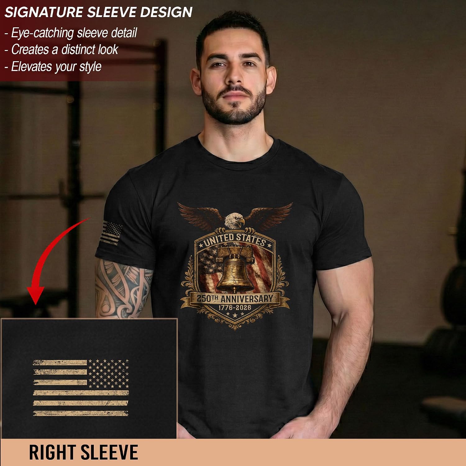 250 Year American Anniversary Shirt, Patriotic Shirts For Men | Celebrate America'S 250Th Anniversary And Show Your Patriotic Spirit With These Comfortable, Stylish Apparel Options.