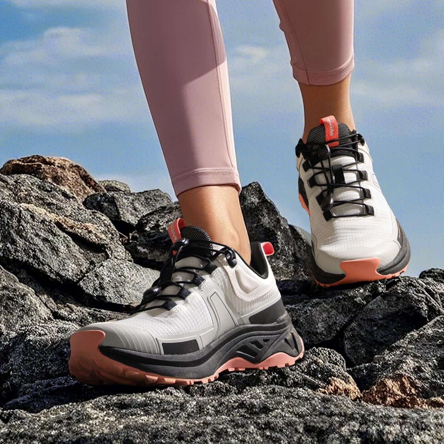 Nortiv 8 Women'S Lightweight Hiking Shoes Quick Laces Outdoor Fashion Sneakers Gladiator