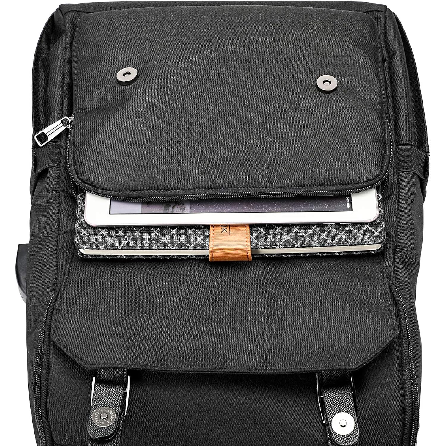 Yalundisi Vintage Backpack Travel Laptop Backpack With Usb Charging Port For Women & Men College Backpack Fits 15.6 Inch Laptop Black
