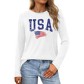 Yi Xiang Ran American Flag Shirt Tops Womens 4Th Of July T-Shirts Ring Hole Short Sleeve Sexy V-Neck Patriotic Tees