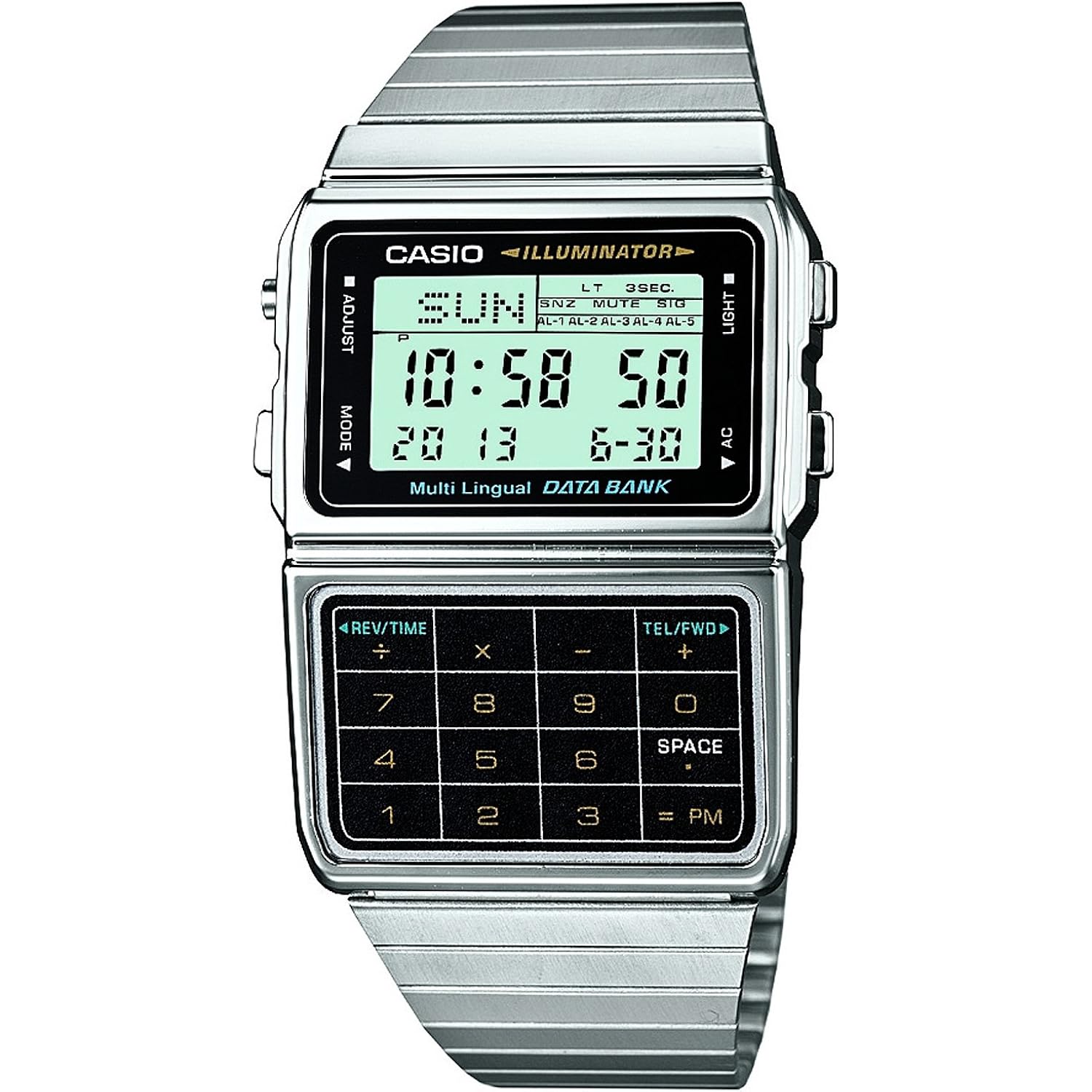 Casio Dbc-611-1Cr Data Bank Classic Series Quality Watches - Silver