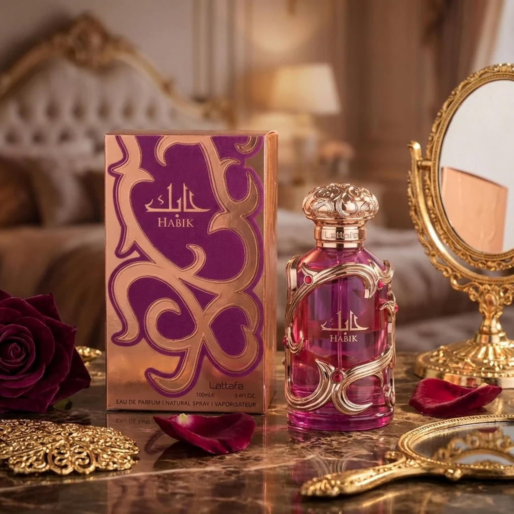 Lattafa Habik – Floral, Fruity, Fresh, Musky – Eau De Parfum Spray Long-Lasting Fragrance For Women, 3.4 Ounce / 100 Ml