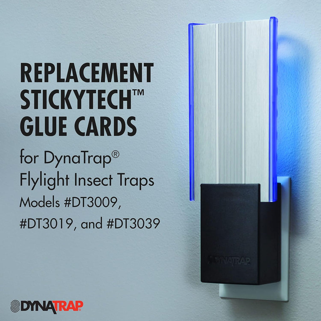 Dynatrap 230093 Replacement Stickytech Glue Cards For Flylight Indoor Plug-In Fly And Flying Insects Trap For Indoor Dynatrap Models Dt3009 And Dt3019 - 6 Pack