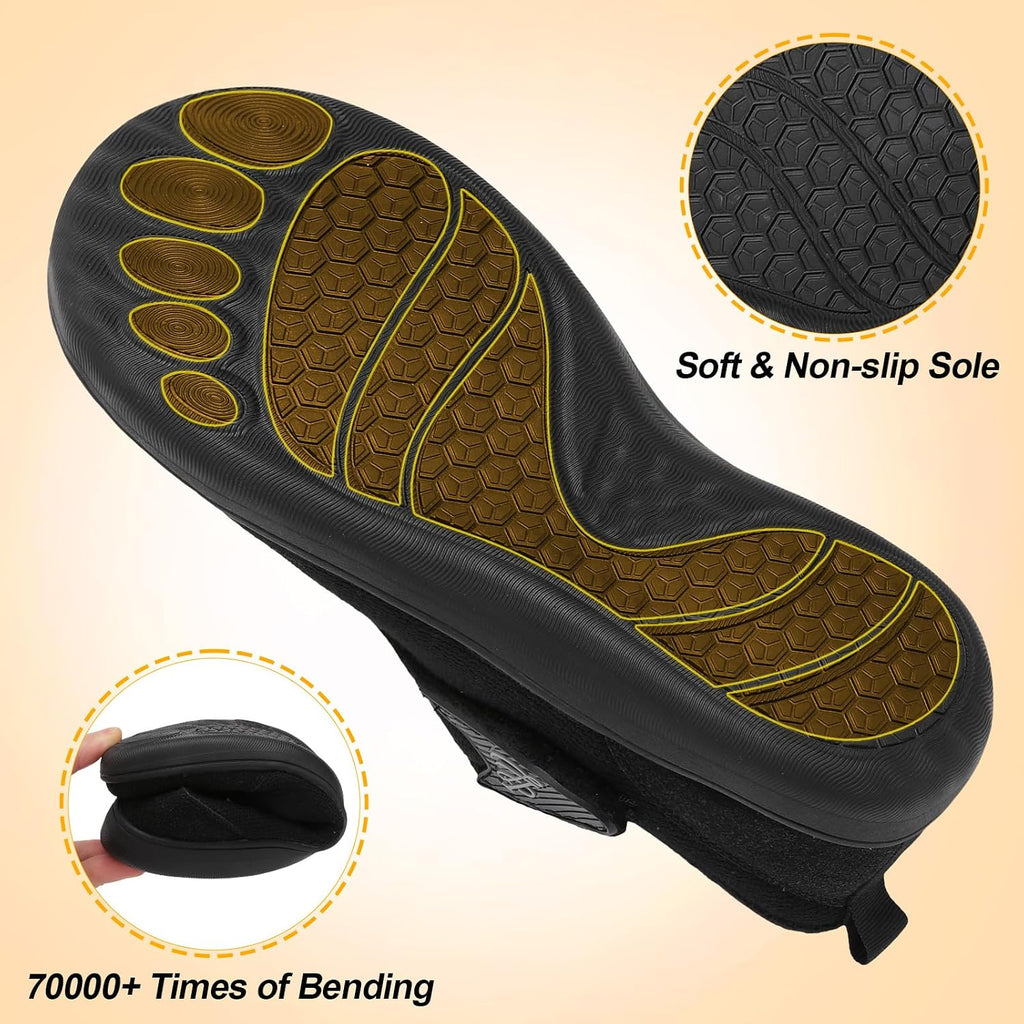 Womens Slippers Wide Diabetic Shoes Adjustable Arthritis Edema House Shoes Indoor Outdoor Slippers