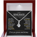 To My Soulmate Necklace For Women, Soul Mate Jewelry, for Girlfriend, Future Wife, To My Wife from Husband Necklaces For Women Pendant With Sentimental Message Card in Elegant Box