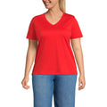 Lands' End Women'S Relaxed American-Grown Supima Cotton V-Neck T-Shirt