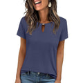 Anrabess Womens Short Sleeve Tops Summer Tshirts Cute Keyhole Neck Casual Basic Tee Dressy Work 2026 Spring Trendy Outfits