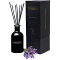 Benevolence La Premium Lavender & Eucalyptus Reed Diffuser Set – Essential Oil Diffuser For Home & Bathroom – Up To 120-Day Fragrance With Rattan Sticks & Gift Box – Charcoal Glass Room Décor