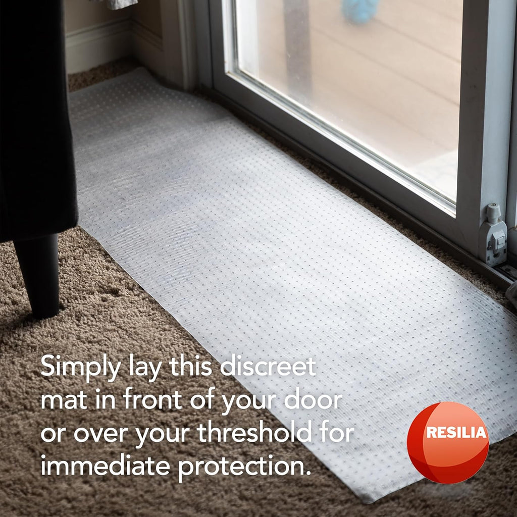 Pet Carpet Protector - Doorway Damage Deterrent and Scratch-Stopper for Cats, Dogs, and Pets, Heavy-Duty PVC Runner, Cut to Fit, Clear, 15 Inches x 48 Inches, Made in The USA