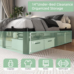 Queen Bed Frame, 14 Inch Heavy Duty Steel Platform, Noise-Free