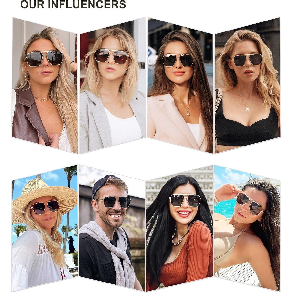 Sojos Retro Oversized Square Polarized Sunglasses For Women Men Vintage Shades Classic Large Metal Sun Glasses