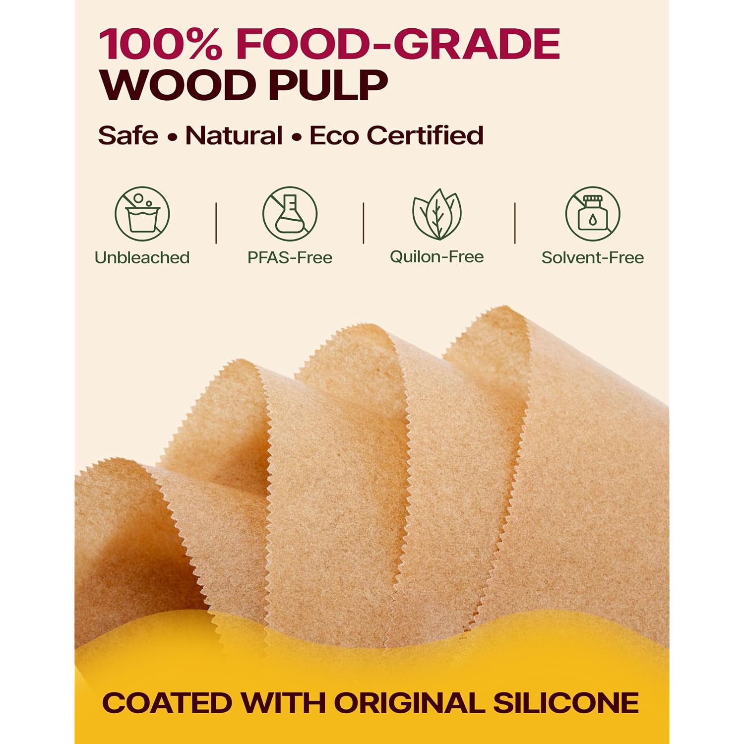 Katbite Unbleached Parchment Paper Roll, 15In X 242Ft, 300 Sq.Ft, Non-Stick With Serrated Cutter For Baking, Cooking, Air Fryer