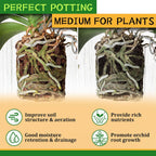 2 Quarts Organic Orchid Potting Bark- All Natural Orchid Bark Potting Mix Pine Bark Wood Chips For Houseplant Mulch, Orchid Plants Root Development, Mulch For Potted Plants