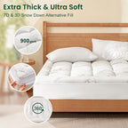 Love'S Cabin Twin Xl Mattress Topper Viscose Derived From Bamboo, Thick Pillow Top Mattress Pad With Stretchable Pockets For 8"-20" Mattress, Soft Breathable Cooling Mattress Topper For Hot Sleepers