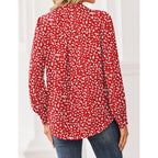 Zeagoo Women Blouses Chiffon Long Sleeve Button Down Shirts Business Causal Dressy Work Top V Neck Summer Spring Clothes