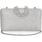 Sparkly Rhinestone Crystal Clutch For Wedding Party Dressy Handbag Formal Party Evening Bag For Women