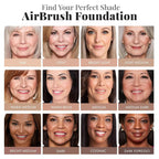Jerome Alexander MagicMinerals AirBrush Foundation - Long Lasting Full Coverage Foundation Makeup with Anti Aging - Sweat‑Resistant Breathable Microfine Mist for Natural Finish - Light Medium
