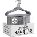 Utopia Home Kids Velvet Hanger 50 Pack – 11" Premium Baby Hangers - Grey | Premium Non-Slip Baby Hangers For Baby And Toddlers, Durable Ultra-Slim Space-Saving Closet Organizers