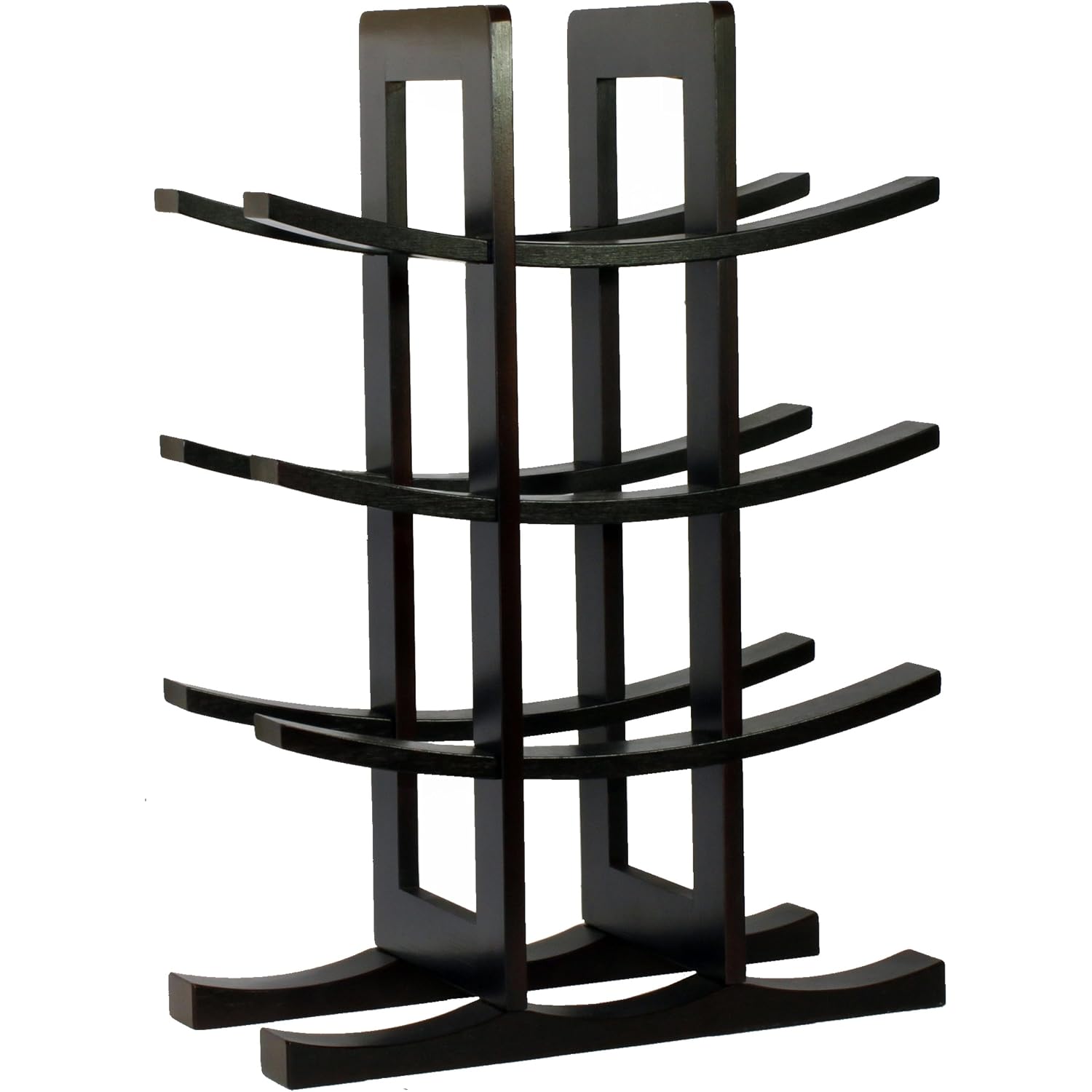 Oceanstar Wr1132 12-Bottle Bamboo Wine Rack, Dark Espresso
